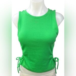 Zara Bright Green Tank Top with Side Ties